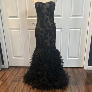 Tadashi Shoji Black and Gold Lace Dress, NWOT
